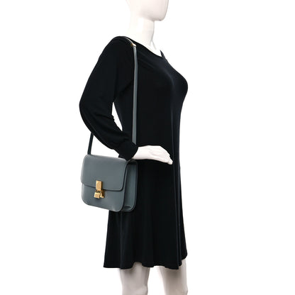 Celine Liege Calfskin Medium Classic Box Flap Bag Storm 2 of 11