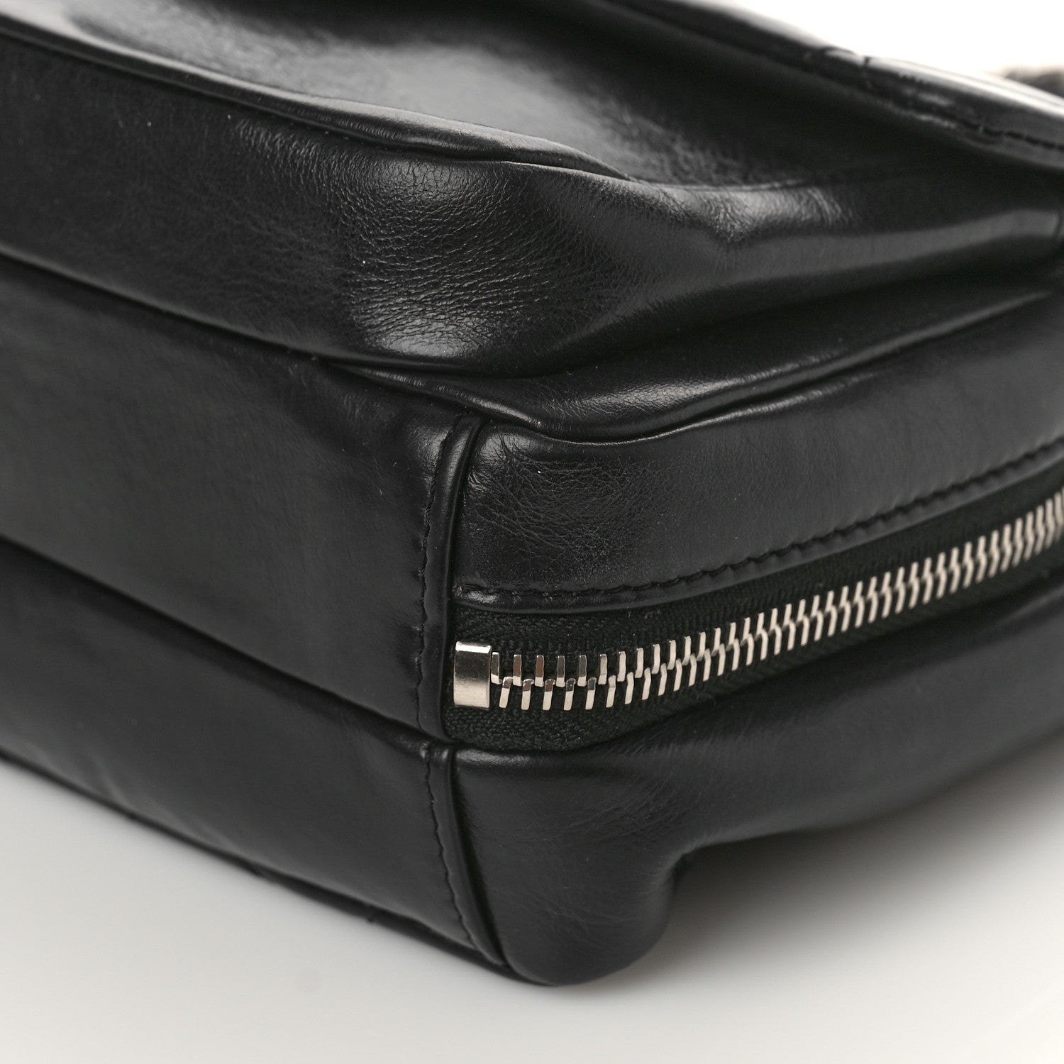 Chanel Aged Calfskin Quilted Express Zip Around Flap Black 9 of 11