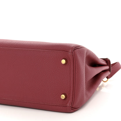 Hermes Togo Kelly Retourne 28 Rouge Grenat 10 of 11