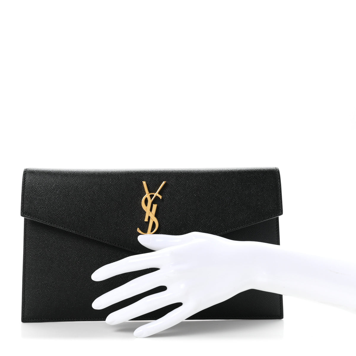 Saint Laurent Grain De Poudre Uptown Pouch Black 2 of 6