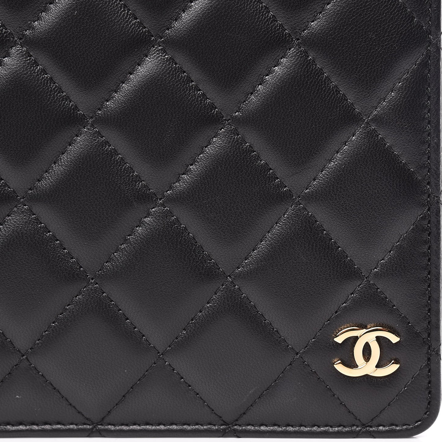 Lambskin Quilted Large Agenda Cover Black