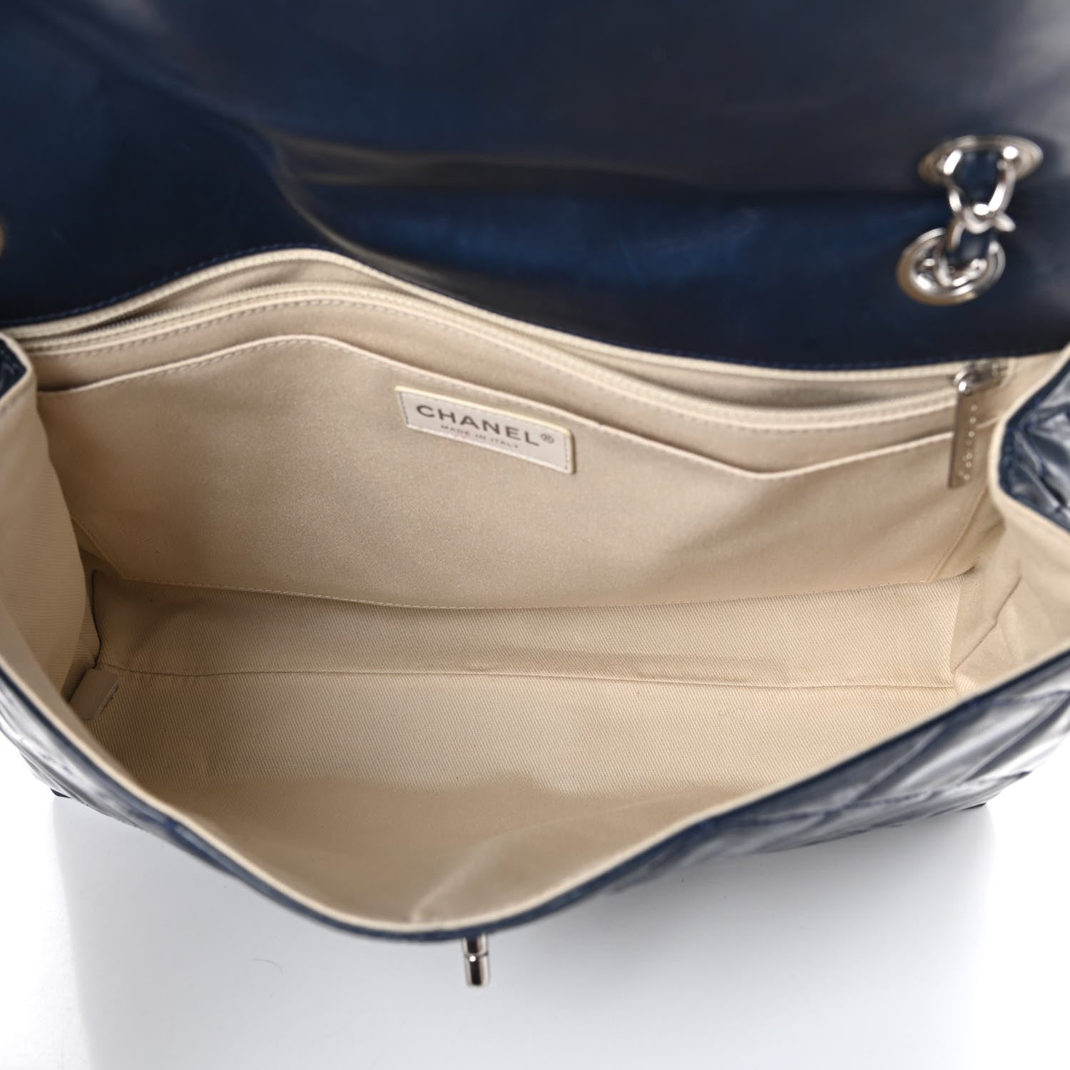 Chanel Vinyl Quilted In the Business Flap Bag Navy Blue 5 of 10