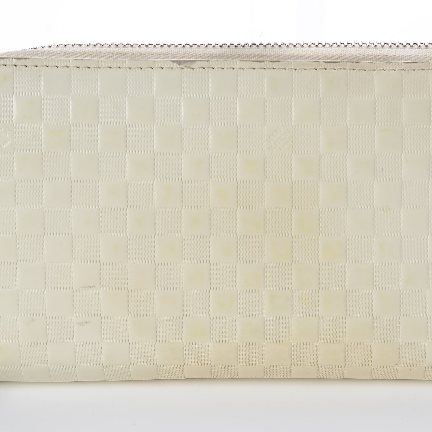 Louis Vuitton Shiny Calfskin Damier Facette Zippy Wallet Creme 17 of 20