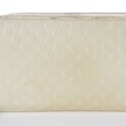 Louis Vuitton Shiny Calfskin Damier Facette Zippy Wallet Creme 17 of 20