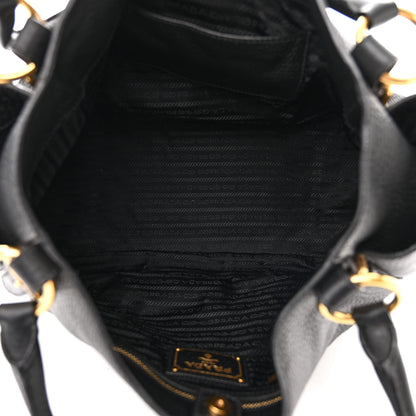 Prada Vitello Daino Tote Black 5 of 9