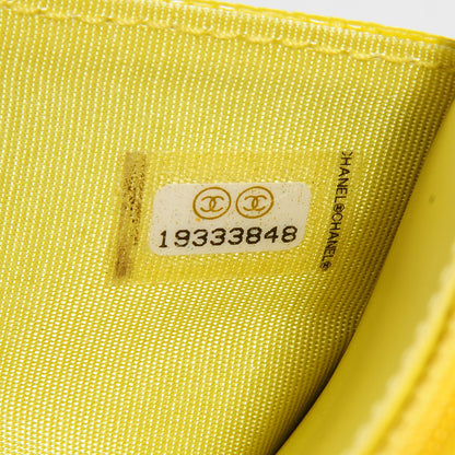 Chanel Caviar Timeless CC Wallet on Chain WOC Yellow 9 of 11