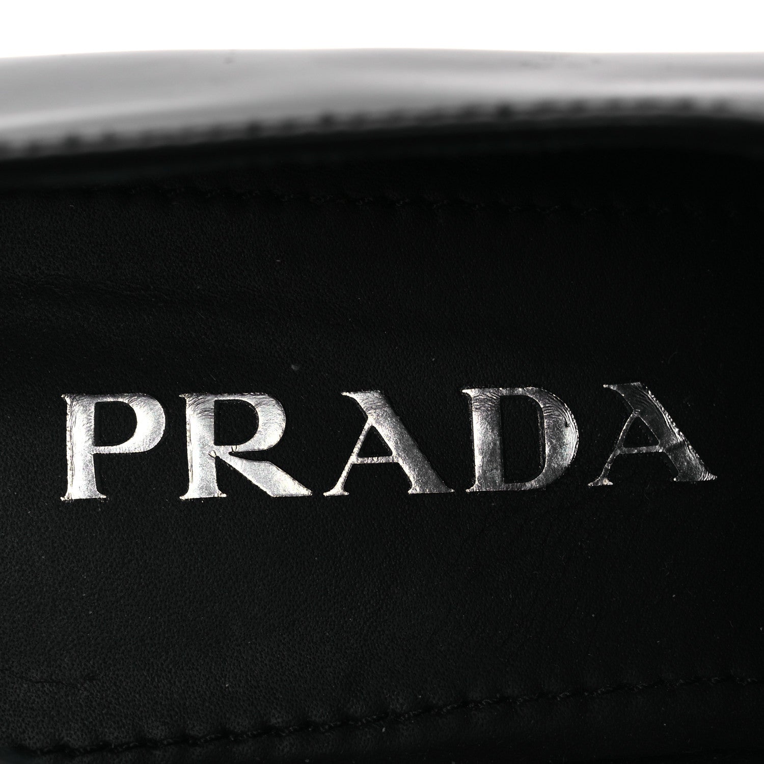 Prada Spazzolato Metal Triangle Logo 50mm Loafers 37.5 Black 9 of 13