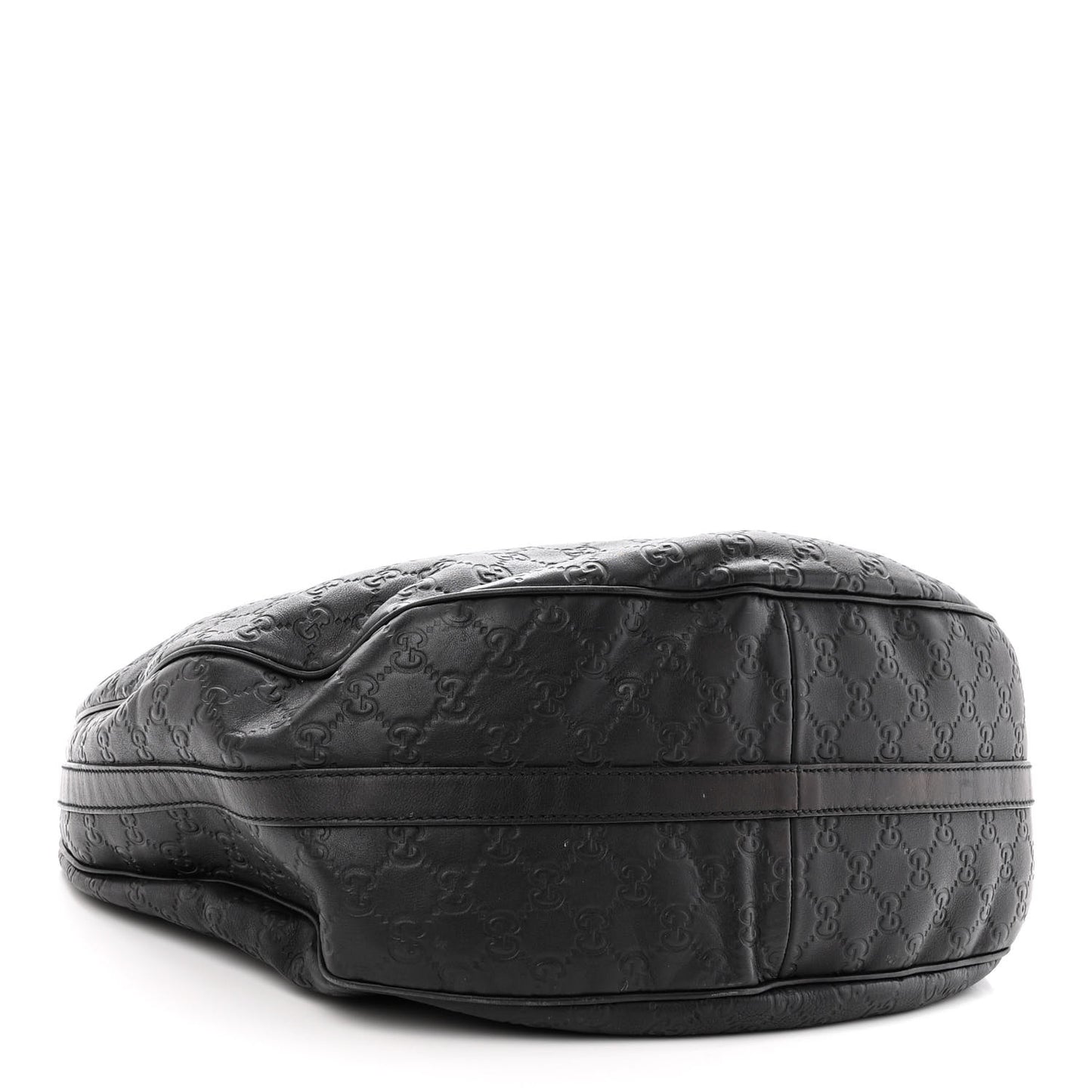 Guccissima Large GG Twins Hobo Black