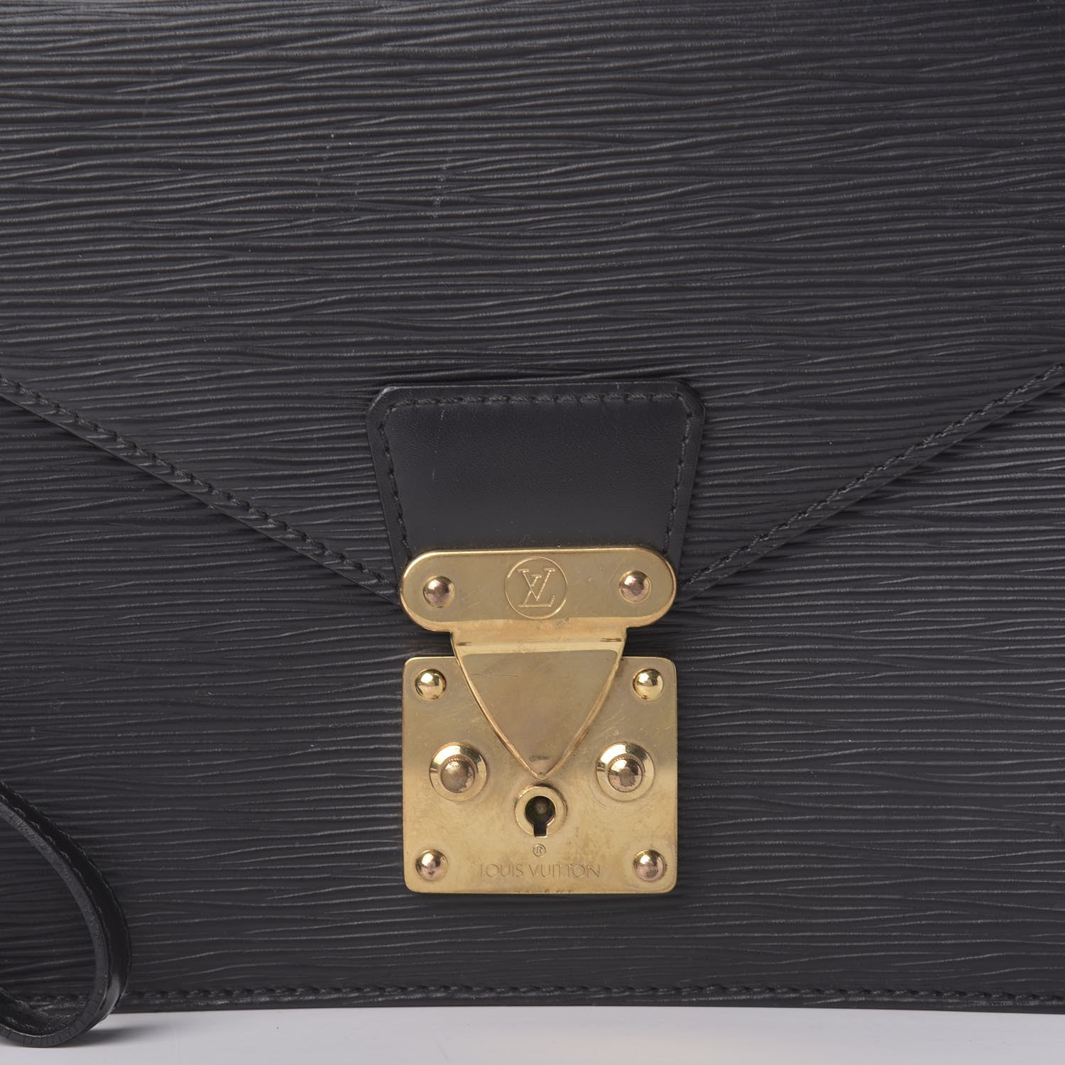 Louis Vuitton Epi Pochette Sellier Dragonne Clutch Black 10 of 11