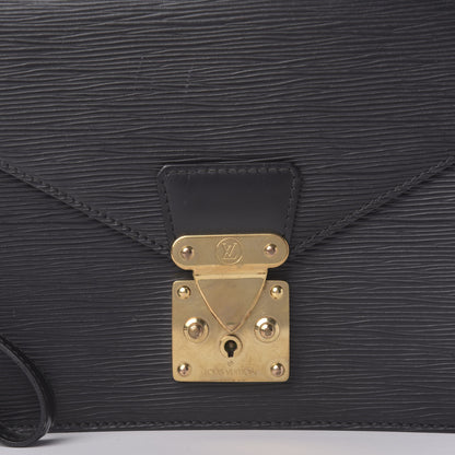 Louis Vuitton Epi Pochette Sellier Dragonne Clutch Black 10 of 11