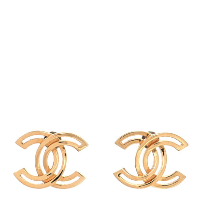 Chanel Metal Obazine CC Earrings Gold 1 of 6