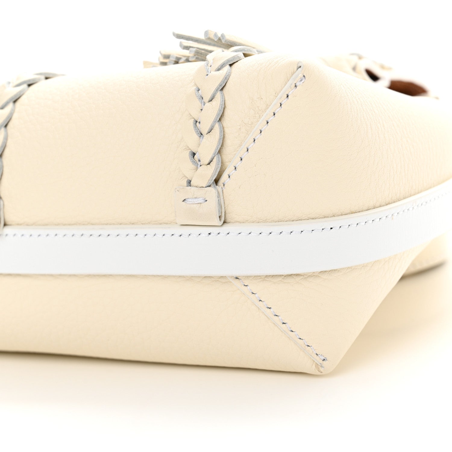 Chloe Grained Calfskin Small Penelope Soft Shoulder Bag White 10 of 11