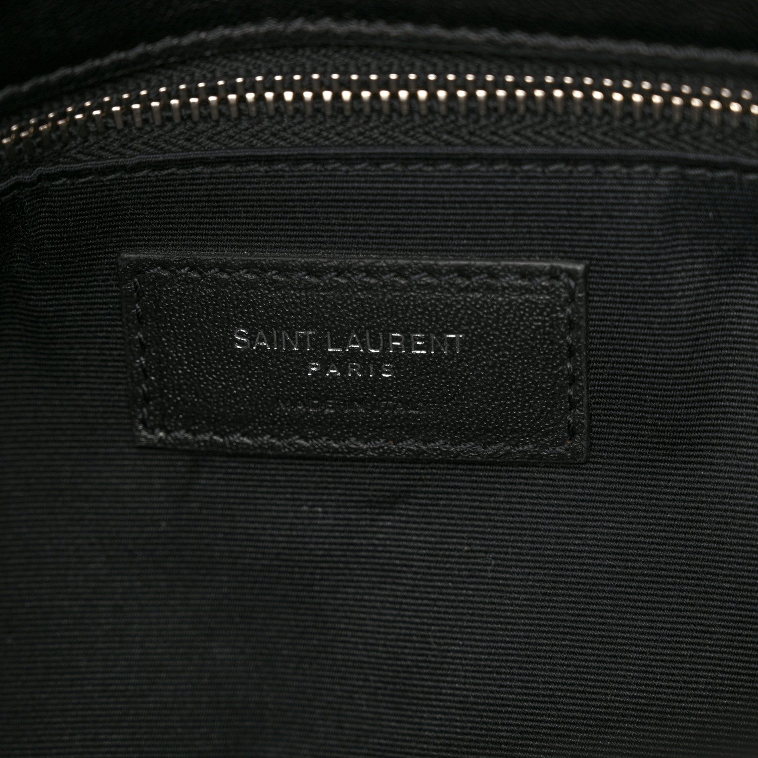 Saint Laurent Lambskin Quilted Medium Loulou Puffer Monogram Chain Satchel Black 7 of 10
