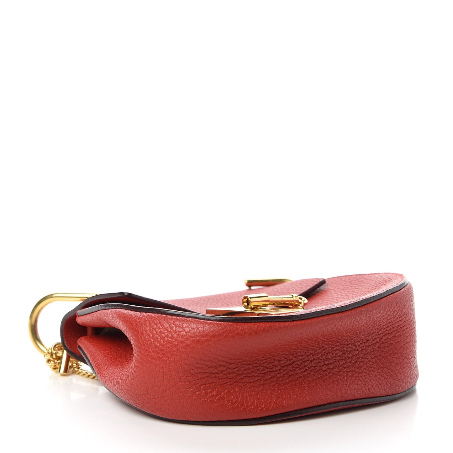 Grained Lambskin Mini Drew Shoulder Bag Plaid Red