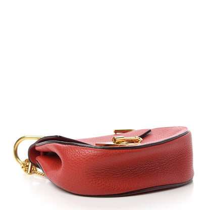 Chloe Grained Lambskin Mini Drew Shoulder Bag Plaid Red 4 of 10