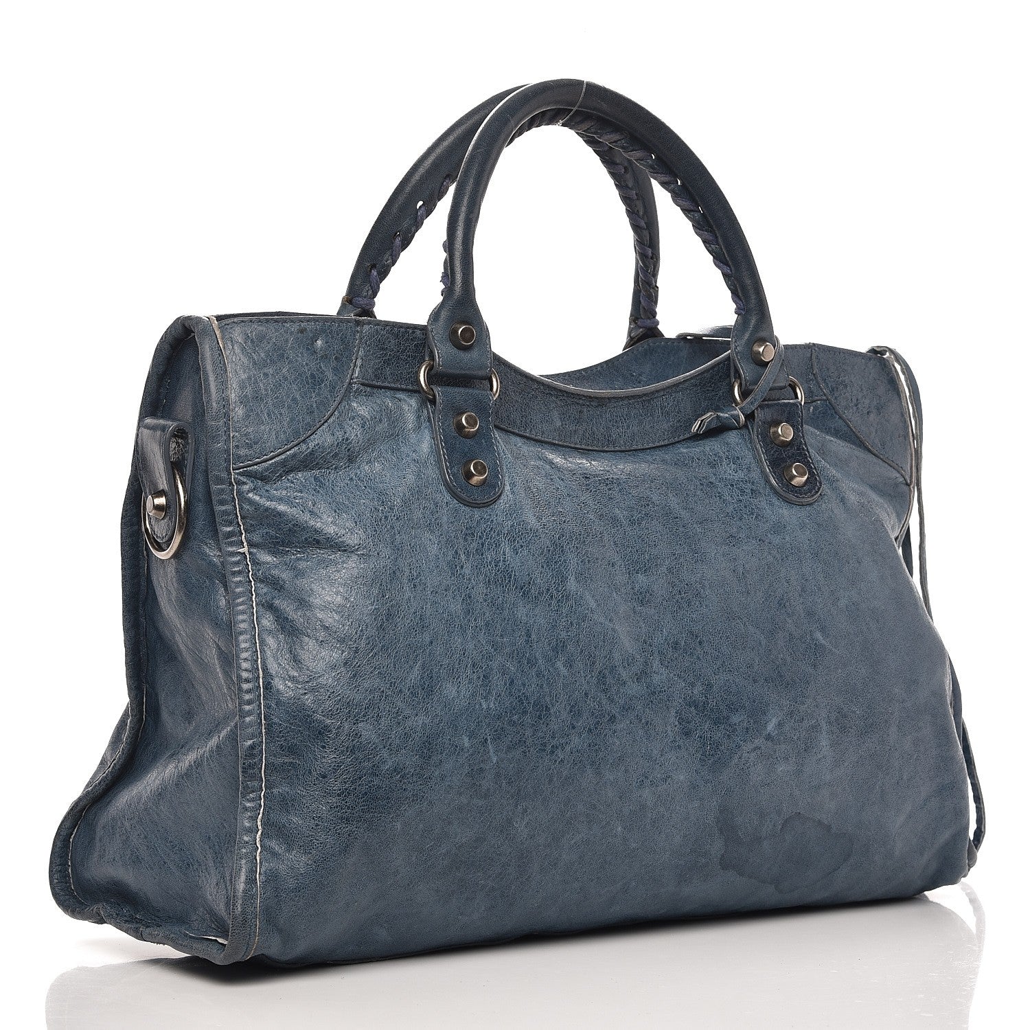 Balenciaga Chevre Classic Hardware City Bleu Jean 3 of 14