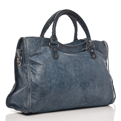 Balenciaga Chevre Classic Hardware City Bleu Jean 3 of 14