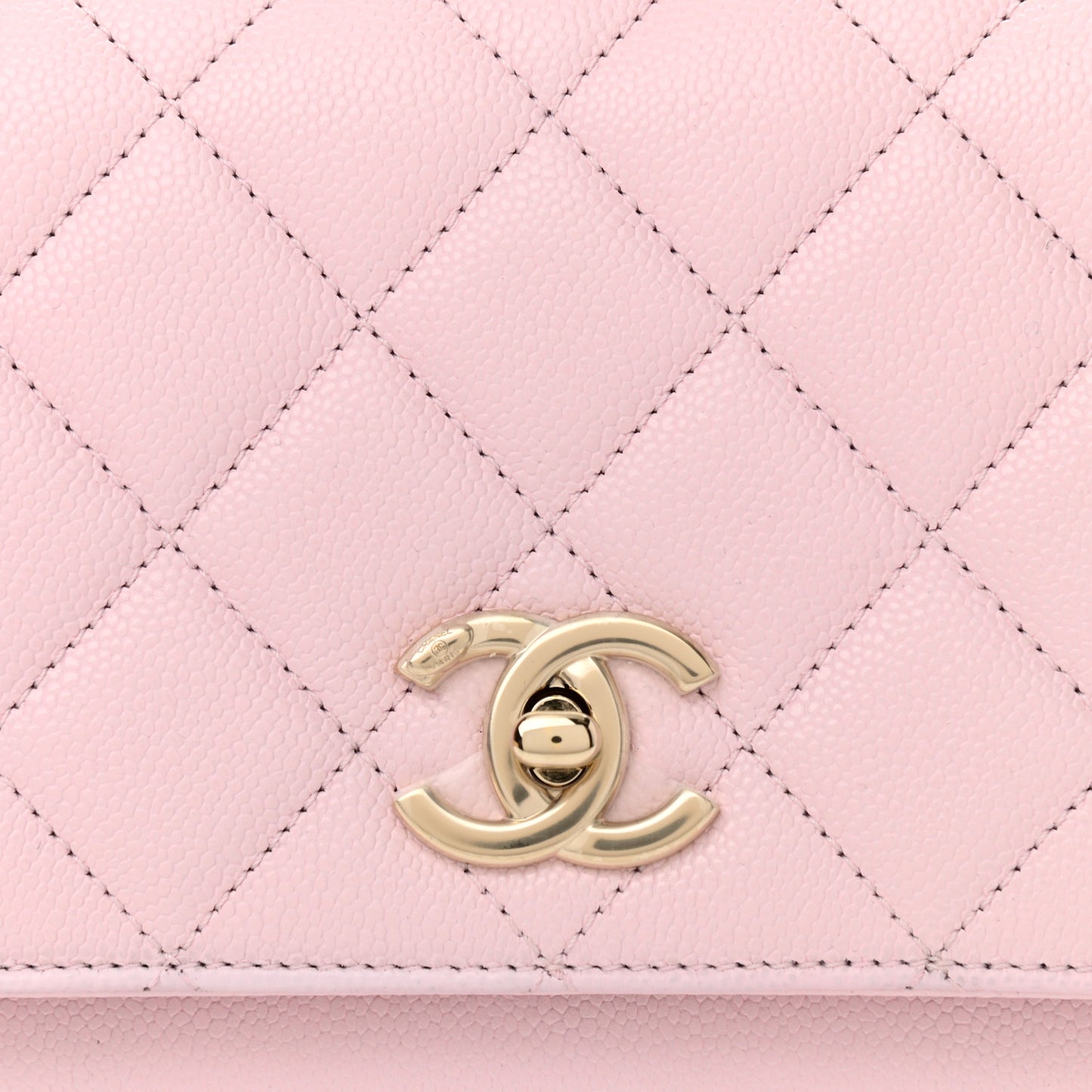 Caviar Quilted Medium Business Affinity Flap Light Pink