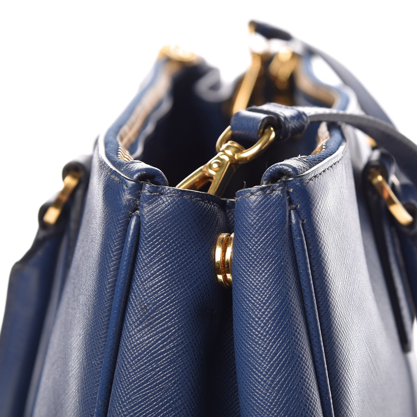 Saffiano Medium Galleria Double Zip Tote Bluette