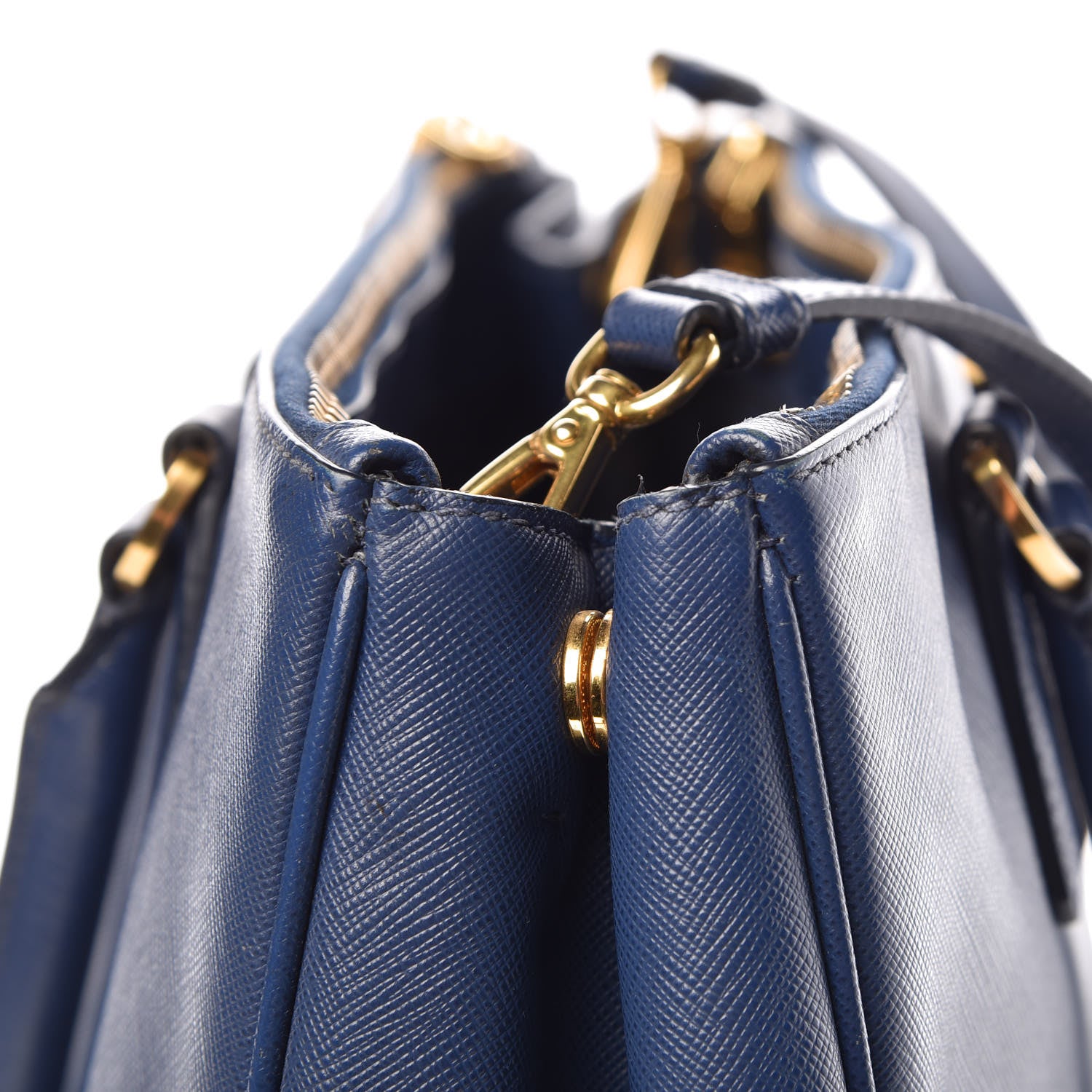 Prada Saffiano Medium Galleria Double Zip Tote Bluette 13 of 18