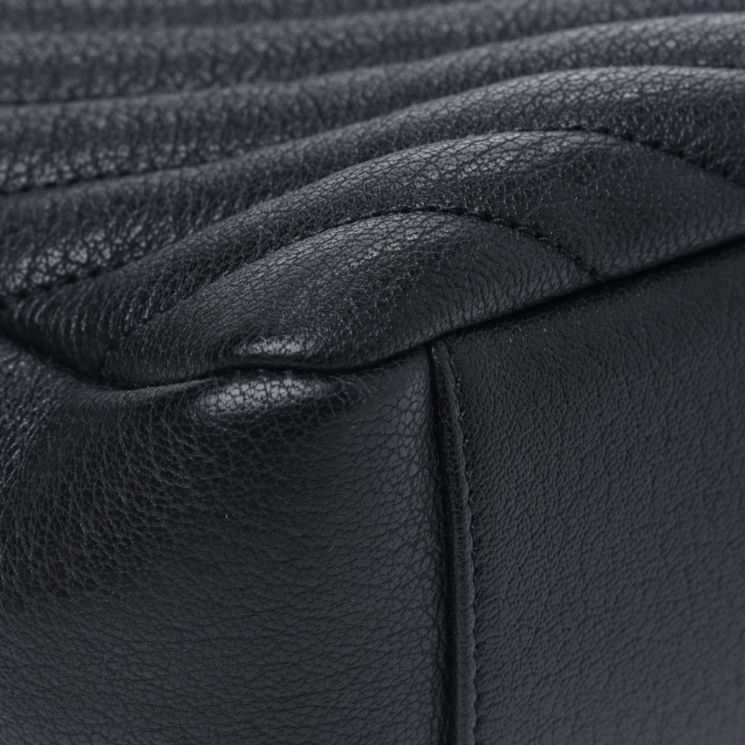Saint Laurent Sheepskin Matelasse Chevron Monogram Monochrome Large College Satchel Black 10 of 14