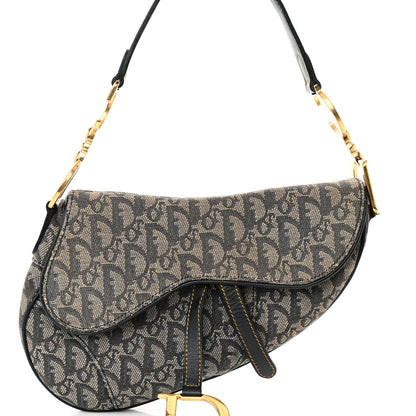 Christian Dior Monogram Saddle Bag Blue 8 of 10