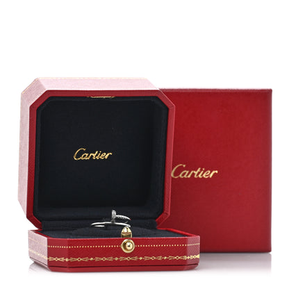 Cartier 18K White Gold Diamond Small Juste Un Clou Ring 52 6 5 of 5
