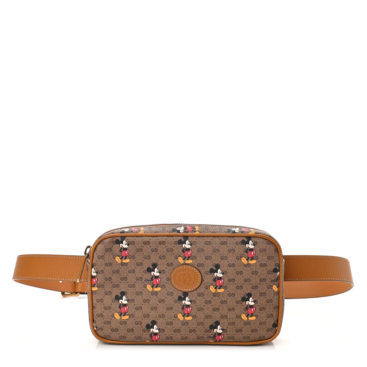 Gucci X DISNEY Mini Vintage GG Supreme Monogram Mickey Mouse Small Belt Bag Beige Vintage Sun Oil 1 of 10