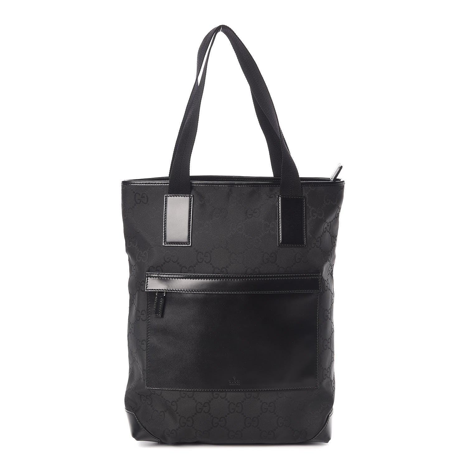 Gucci Nylon Calfskin Monogram Tall Tote Black 1 of 9