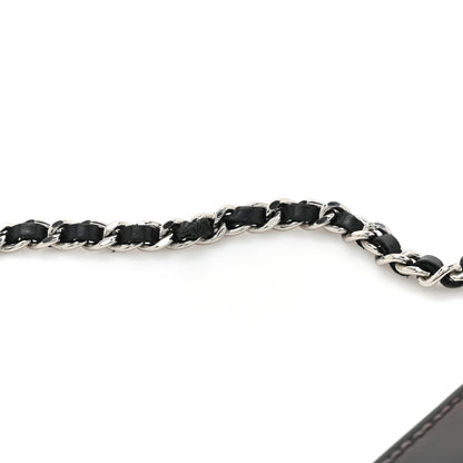 Chanel Glazed Calfskin Boy Wallet On Chain WOC Black 16 of 16