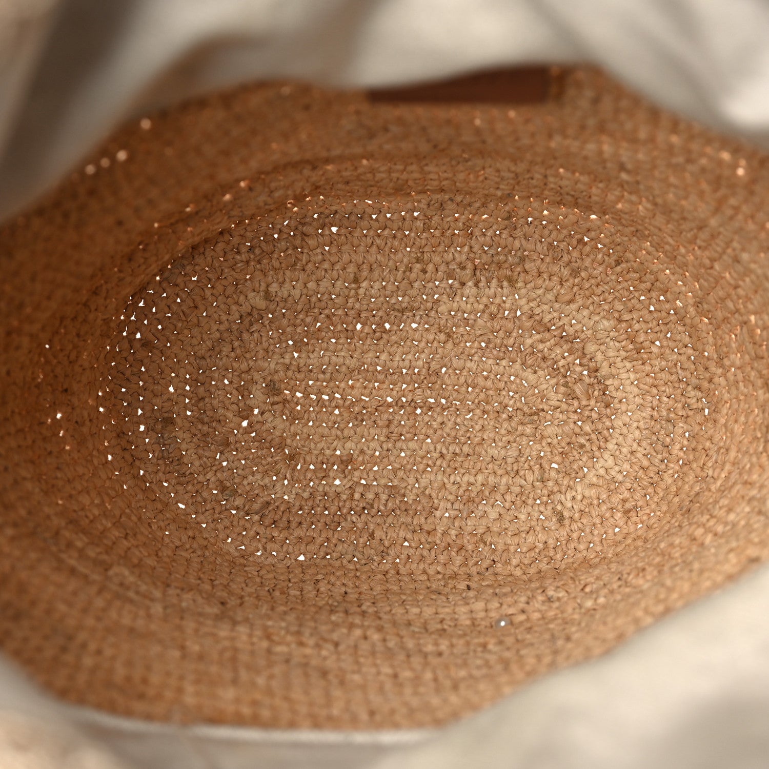 Loewe Calfskin Raffia Anagram Paulas Ibiza Pochette Bag Natural Tan 5 of 9