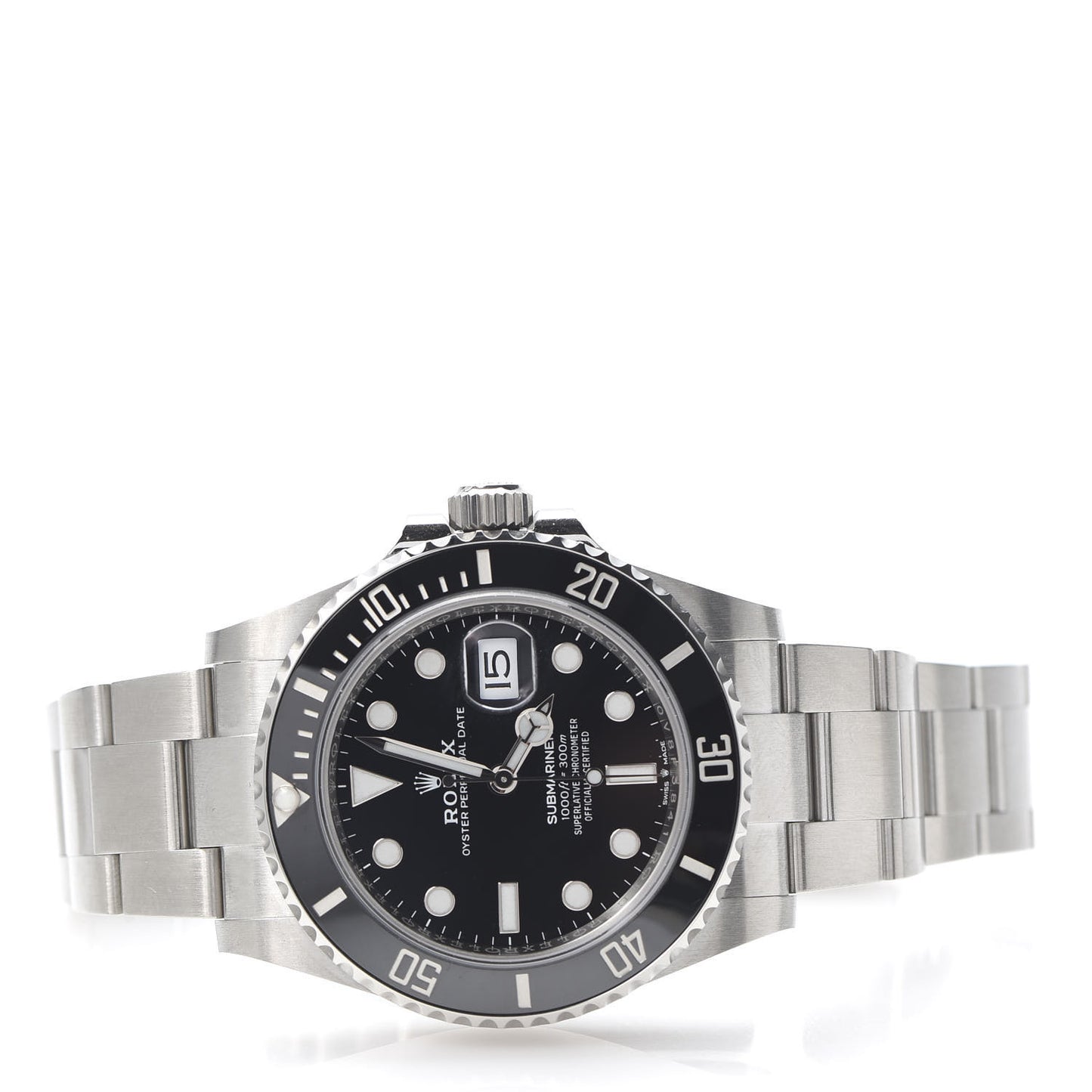 Stainless Steel 41mm Oyster Perpetual Submariner Date Watch Black 126610LN