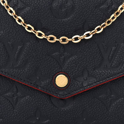 Louis Vuitton Empreinte Pochette Felicie Chain Wallet Marine Rouge 9 of 11