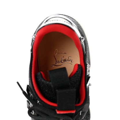 Christian Louboutin Glitter Donna Red Runner Flat Sneaker 39.5 Black 7 of 8