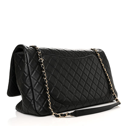 Chanel Calfskin Quilted XXL Travel Flap Bag Black 3 of 11