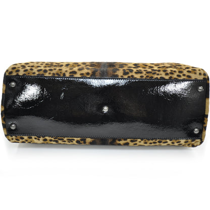 Fendi Calf Hair Leopard Print Zucca Large Peekaboo Iconic Satchel Tobacco 4 of 7