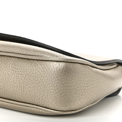 Gucci Metallic Pebbled Calfskin Medium Soho Flap Crossbody Golden Beige 10 of 10