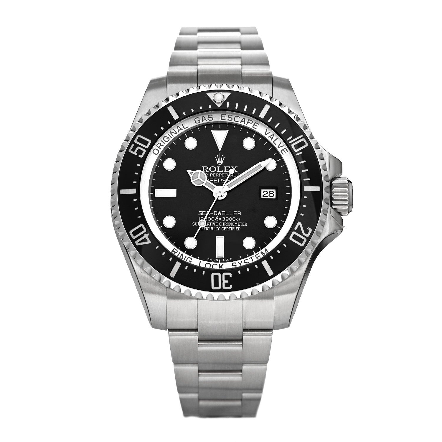 Rolex Stainless Steel 44mm Oyster Perpetual Date Sea-Dweller Deepsea Watch Black 116660 1 of 4
