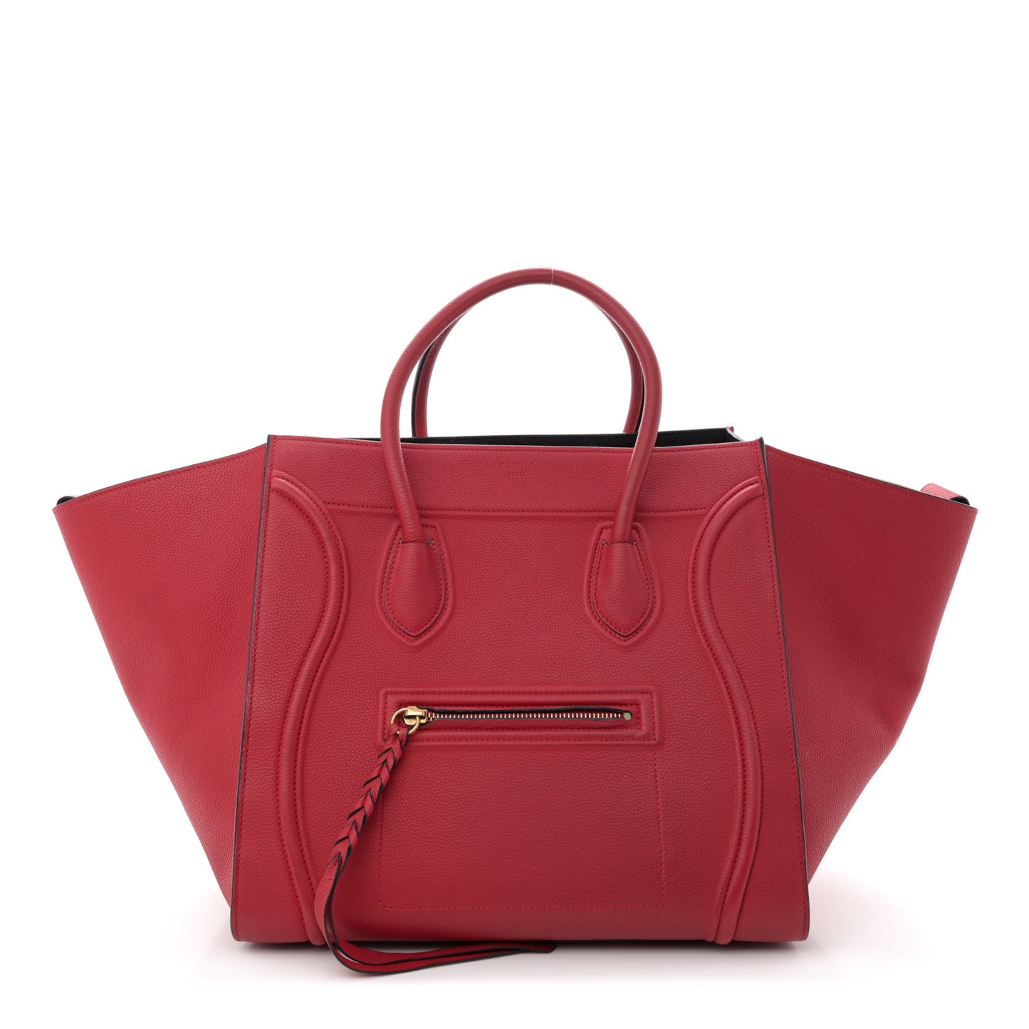Grained Baby Calfskin Medium Phantom Luggage Carmin