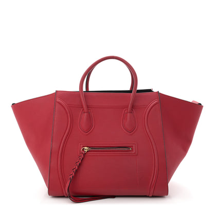 Celine Grained Baby Calfskin Medium Phantom Luggage Carmin 1 of 15