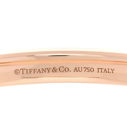 Tiffany 18K Rose Gold Diamond T Hinged Pave Bracelet 4 of 4