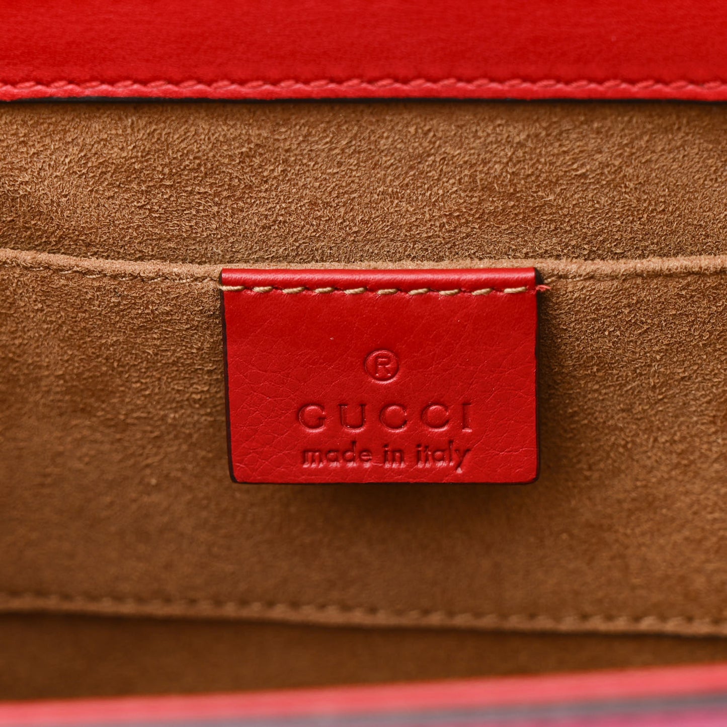 Calfskin Small Padlock Shoulder Bag New Rosette Hibiscus Red