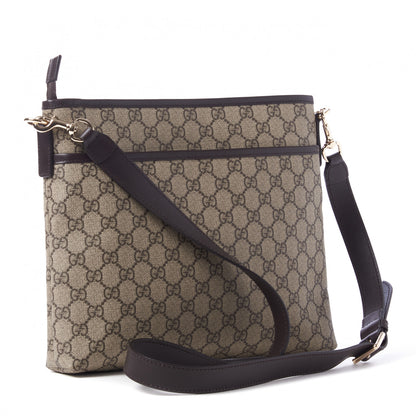 Gucci GG Plus Monogram Medium Flat Messenger Bag Dark Brown 3 of 10