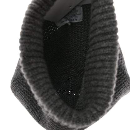 Hermes Cashmere Knit Boston Beanie Hat L Gris Chine 3 of 7