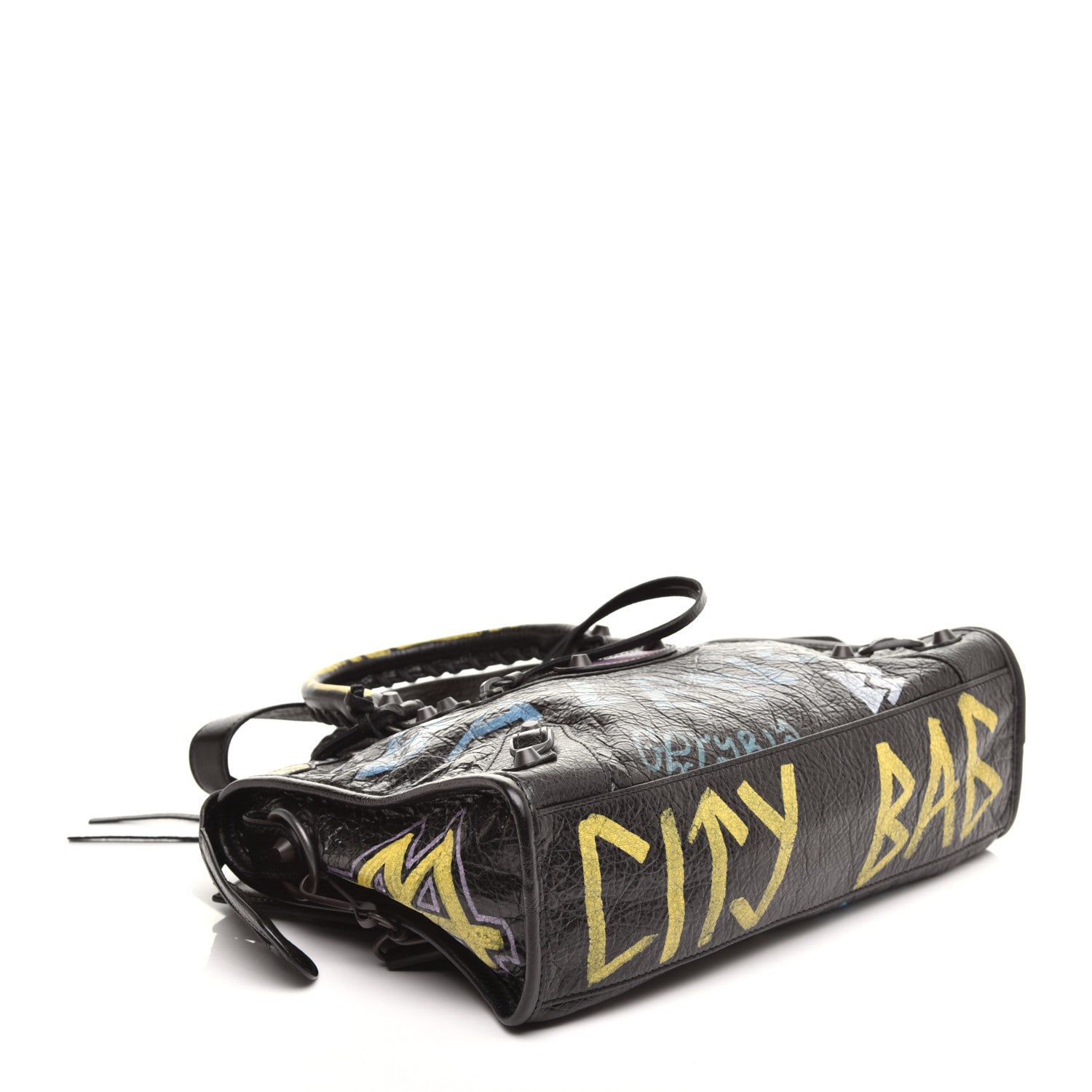 Balenciaga Agneau Graffiti All Over Classic Hardware S City Black Multicolor 4 of 9