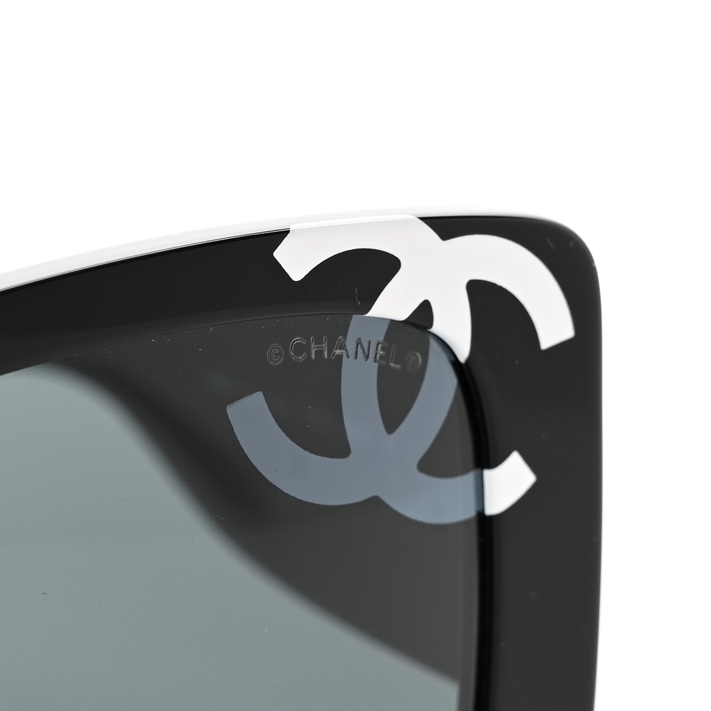 Acetate CC Logo Square Sunglasses 71472 Black