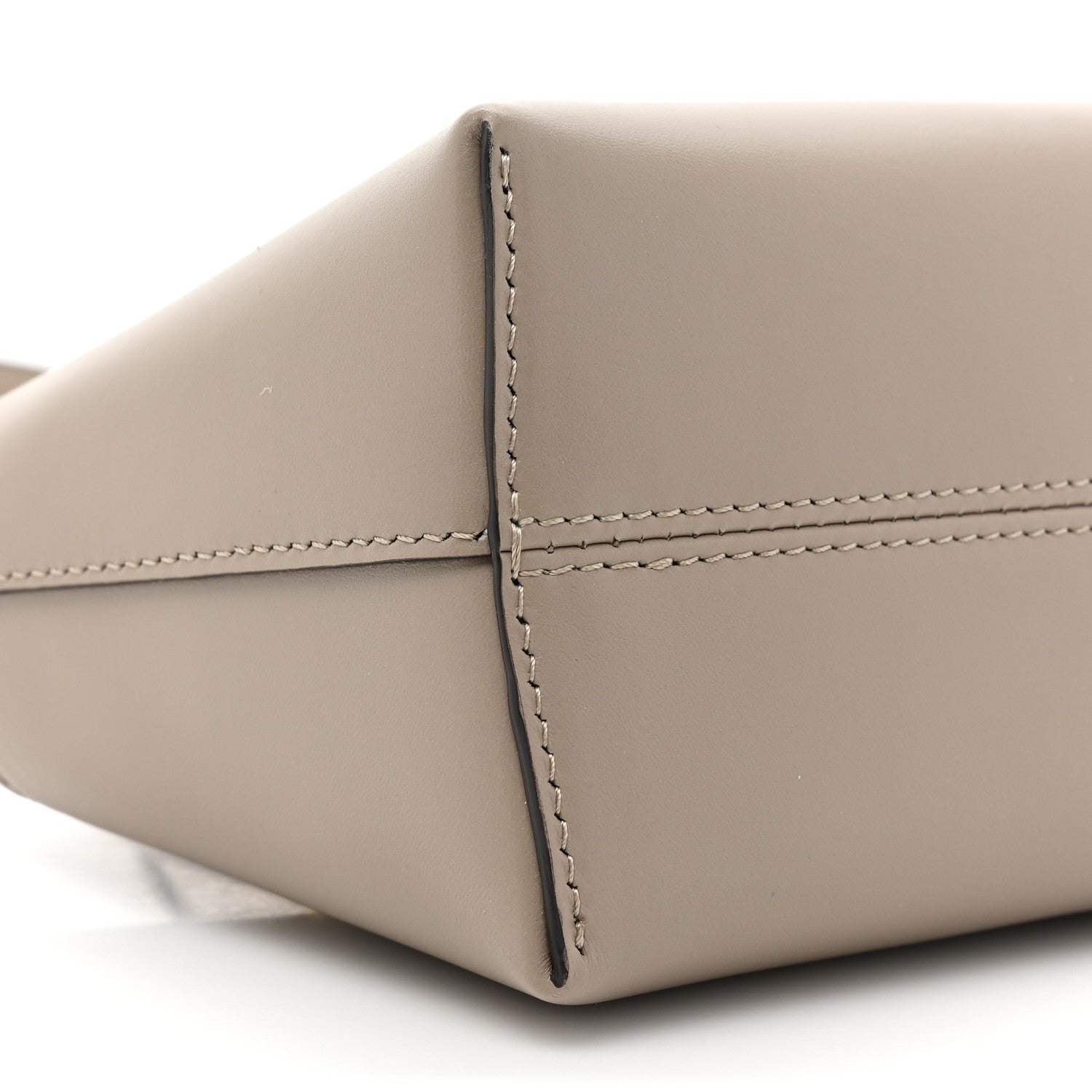 Fendi Vitello King Plexiglass Logo Embossed Mini By The Way Top Handle Boston Bag Tortora 9 of 10