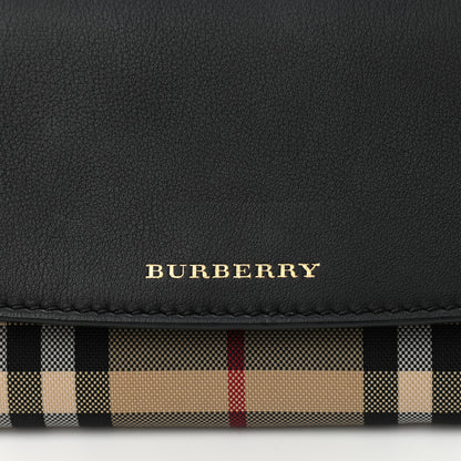 Burberry Calfskin House Check Henley Wallet On Chain Black 6 of 10