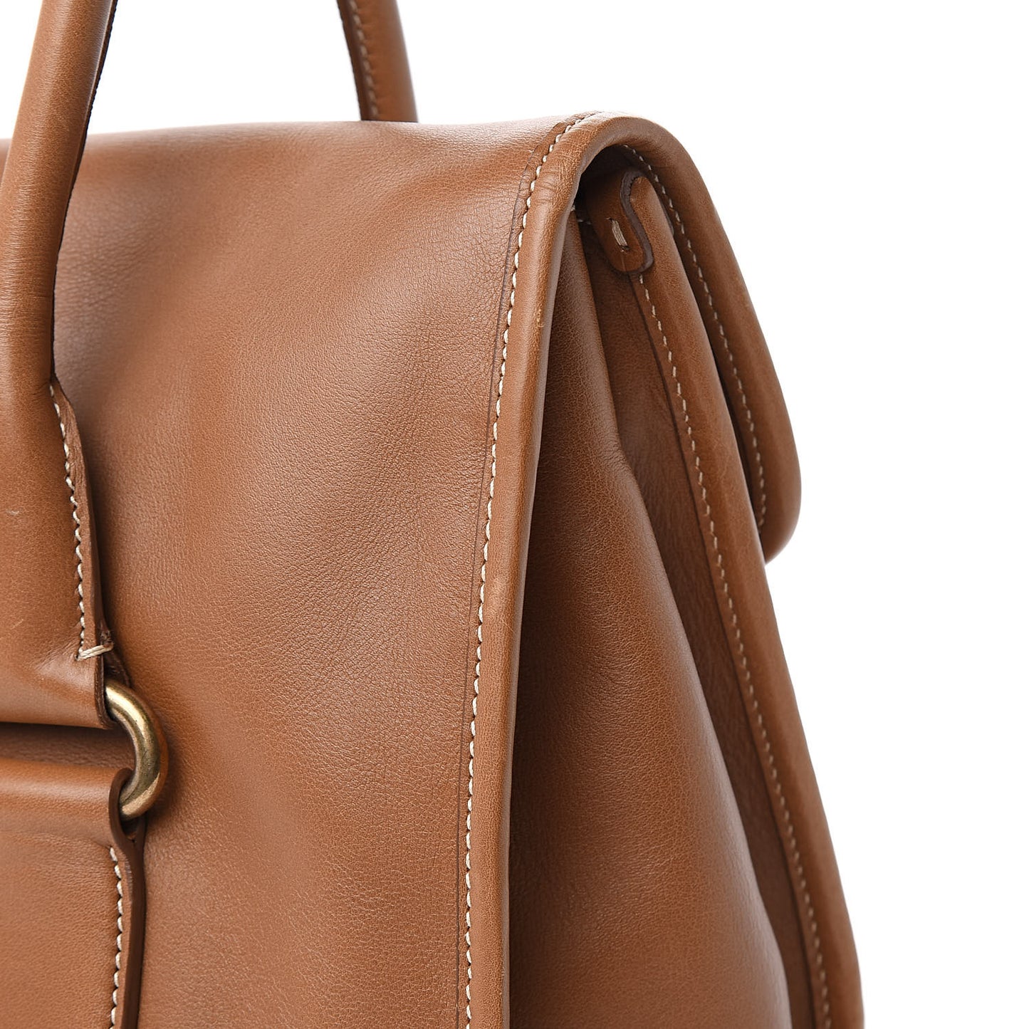 Soft Calf Flap Tote Caramel
