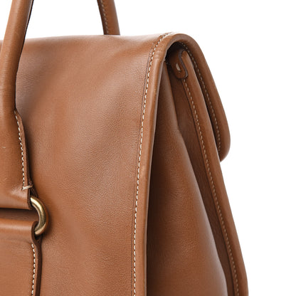Prada Soft Calf Flap Tote Caramel 14 of 16